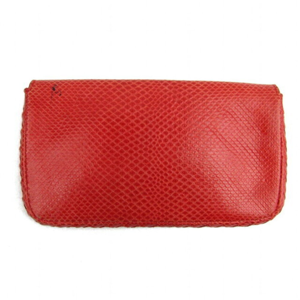 Bottega Veneta Python Pouch Red Wallet - image 2